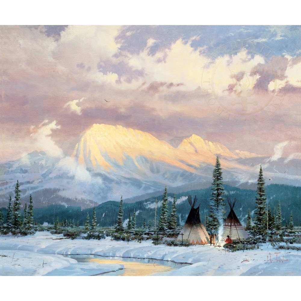 Thomas Kinkade Lingering Dusk Lithograph 16x20 Park West Gallery 1998 COA Signed